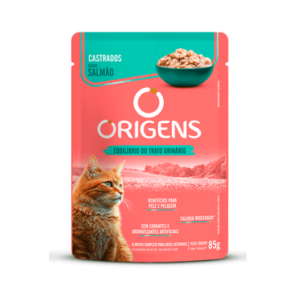 Ração Úmida Origens Gatos Castrados Salmão 85 g
