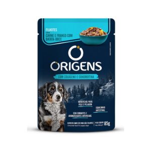 Sachê Origens para Cães Filhotes Sabor Carne e Frango com Batata-Doce 85g