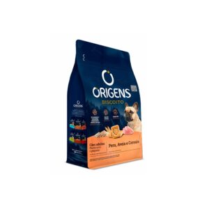 Biscoito Origens para Cães Adultos de Porte Mini e Pequeno Sabor Peru, Aveia e Cereais 400 g