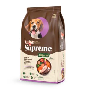 Ração Quatree Supreme Light para Cães Adultos Sabor Frango, Salmão e Batata Doce