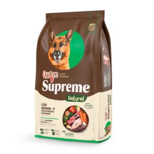 Ração Quatree Supreme para Cães Sênior +7 de Porte Médio e Grande Sabor Cordeiro e Frango - 15kg