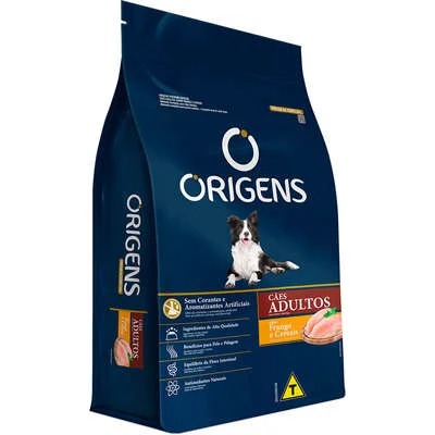 Ração Origens para Cães Adultos sabor Frango e Cereais