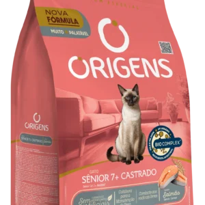 Ração Origens para Gatos Sênior 7+ Castrados Sabor Salmão