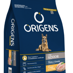 Ração Origens para Cães Sênior de Porte Médio e Grande Sabor Frango e Cereais Integrais