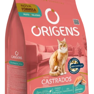 Ração Origens para Gatos Castrados Sabor Salmão