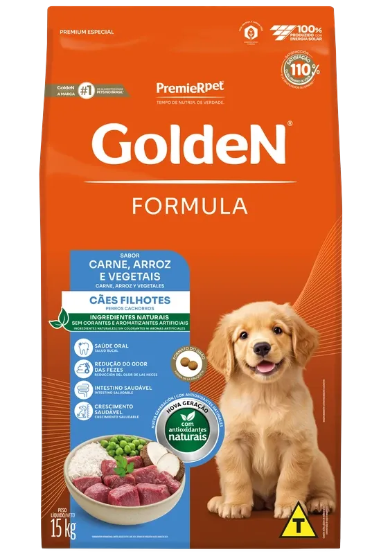 Ração Golden Fórmula para Cães Filhote Sabor Frango e Arroz