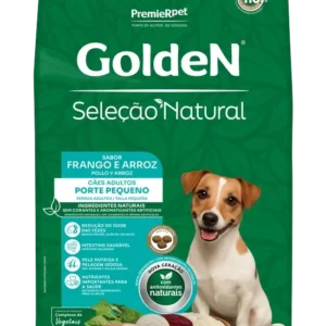 Ração Golden Seleção Natural Mini Bits para Cães Adultos de Porte Pequeno Sabor Frango e Arroz