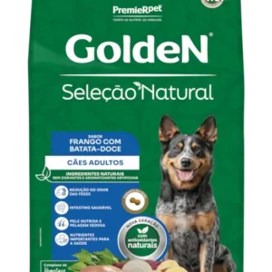 Ração Golden Seleção Natural para Cães Adultos de Porte Médio e Grande Sabor Frango com Batata Doce 12kg