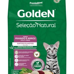 Ração Golden Seleção Natural para Gatos Filhotes Sabor Frango e Arroz