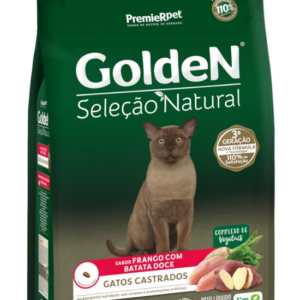 Ração Golden Seleção Natural para Gatos Castrados Sabor Frango com Batata Doce