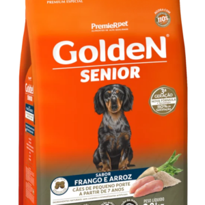 Ração Golden Fórmula Mini Bits para Cães Senior de Porte Pequeno Sabor Frango e Arroz