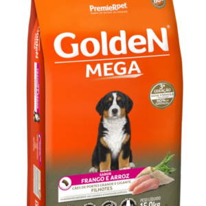 Ração Golden Mega para Cães Filhotes de Porte Grande Sabor Frango e Arroz - 15kg