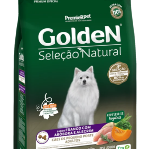 Ração Golden Seleção Natural para Cães Adultos de Porte Pequeno Sabor Frango com Abóbora e Alecrim