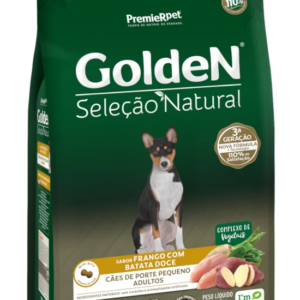 Ração Golden Seleção Natural para Cães Adultos de Porte Pequeno Sabor Frango com Batata Doce
