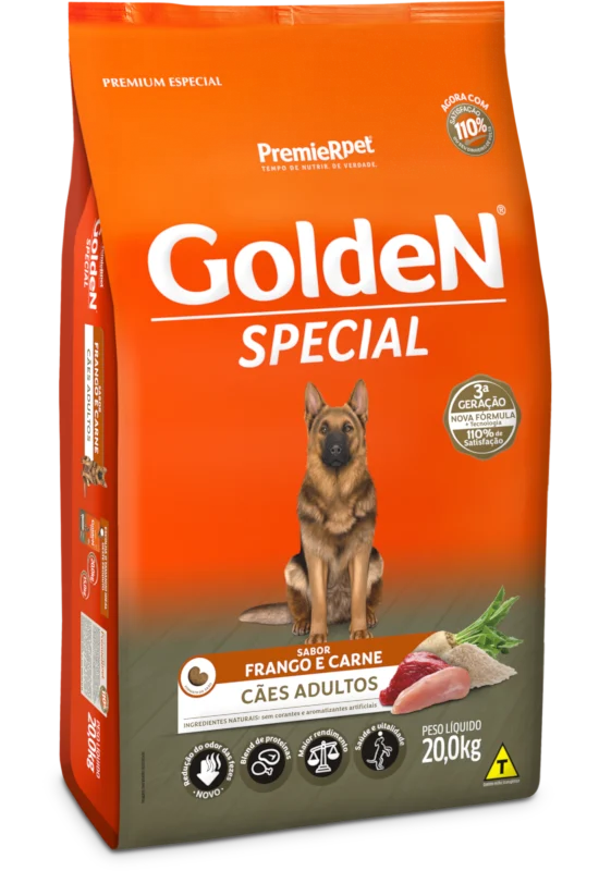Ração Golden Special para Cães Adultos Sabor Frango e Carne