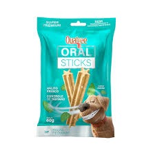 Snack Quatree Stiks Saúde Oral para Cães de Porte Pequeno Sabor Menta 60g