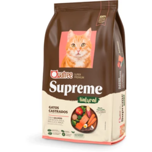 Ração Quatree Supreme para Gatos Castrados Sabor Salmão e Batata Doce