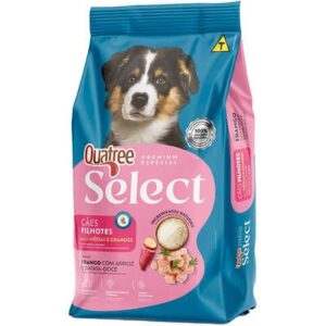 Ração Seca Quatree Select para Cães Filhotes De Raças Médias e Grandes Sabor Frango e Arroz