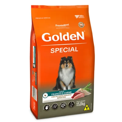 Ração Golden Special para Cães Adultos de Porte Pequeno Sabor Frango e Carne