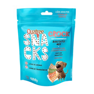 Snacks Quatree Crock Mix para Cães Adultos 400g