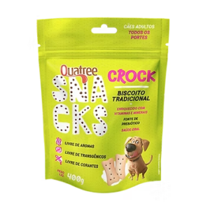 Snacks Quatree Crock Tradicional para Cães Adultos 400g