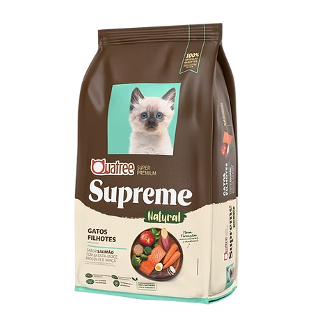 Ração Quatree Supreme para Gatos Filhotes Sabor Salmão e Batata Doce 10,1kg