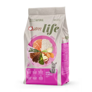 Ração Quatree Life para Gatos Filhotes Sabor Salmão e Arroz