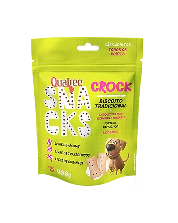 Snacks Quatree Crock Tradicional para Cães Adultos 400g