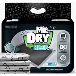 Tapete Higiênico Mr. Dry Black 80x60 cm – 30 Unidades