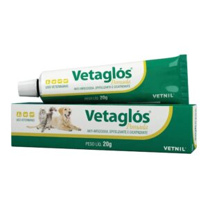 Pomada Cicatrizante Vetaglós Vetnil para Cães e Gatos 20g