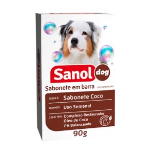 Sabonete Sanol Dog Coco para Cães e Gatos - 90g