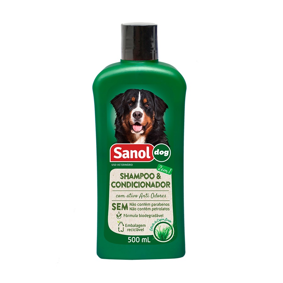 Shampoo Condicionador Sanol Dog Citrus para Cães de Grande Porte - 500ml