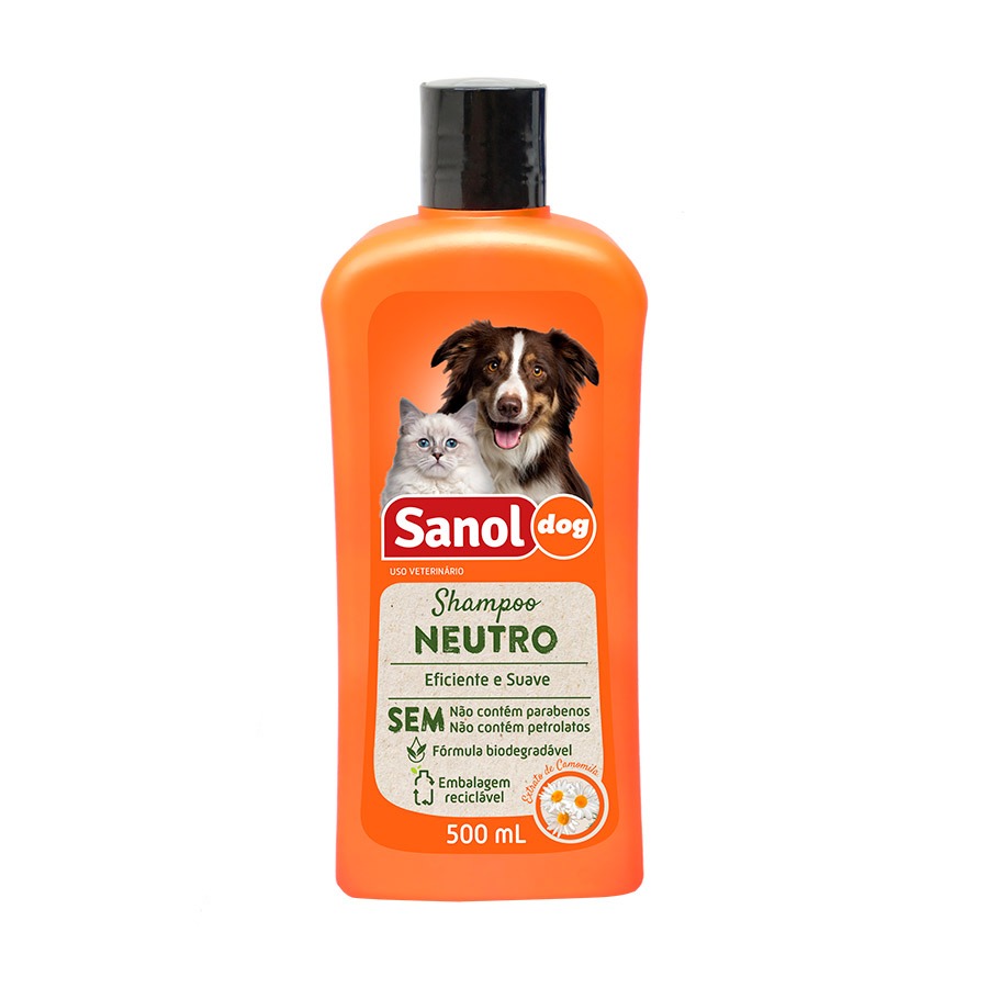 Shampoo Sanol Dog Profissional Neutro para Cães e Gatos - 500ml
