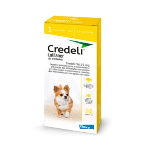 Antipulgas Credeli 56,25 mg para Cães de 1,3 a 2,5 kg – 3 Comprimidos