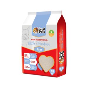 Areia Higiênica Great Pets Biodegradável Milho e Mandioca Fina para Gatos