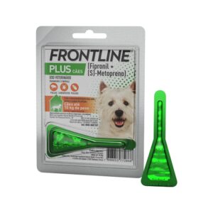Antipulgas e Carrapatos Frontline Plus para Cães até 10kg - 1 pipeta de 0,67ml