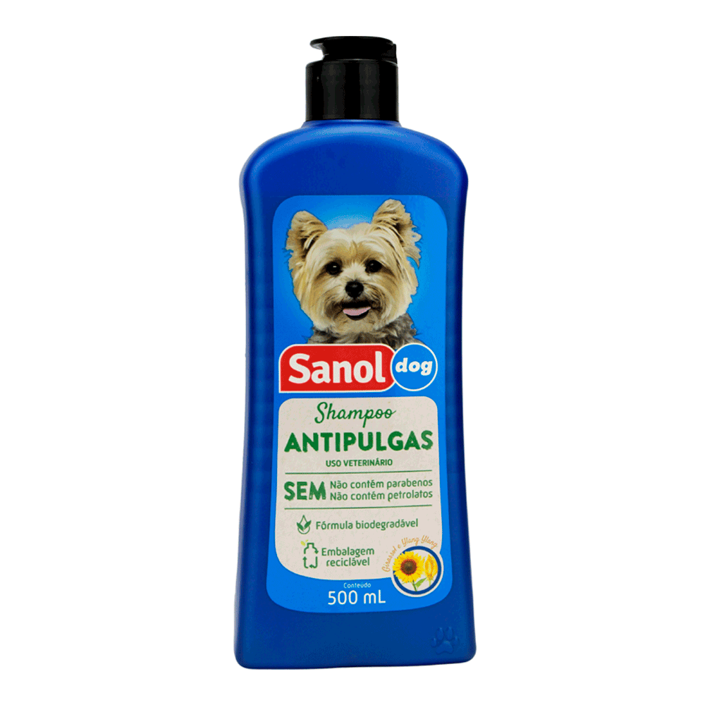 Shampoo Antipulgas Sanol Dog para Cães - 500ml