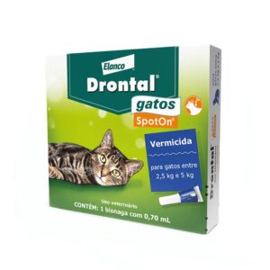 Vermífugo Drontal Spot On para Gatos de 2,5 kg a 5 kg – 1 Bisnaga