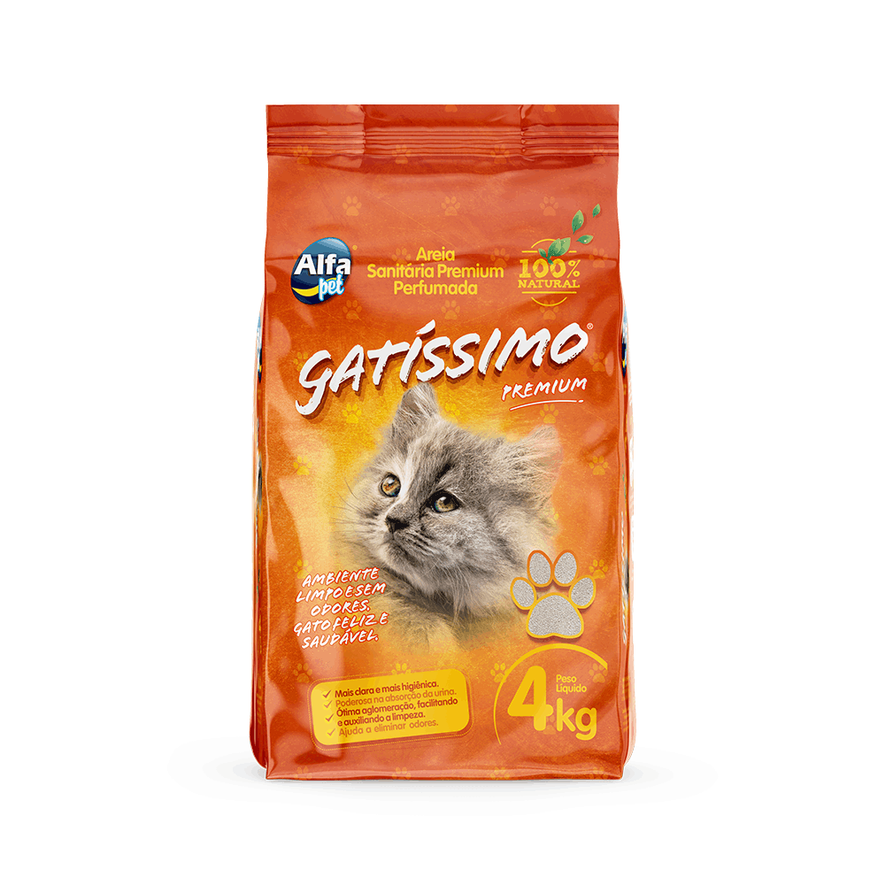 Areia Higiênica Gatíssimo Perfumada para Gatos