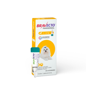 Bravecto Transdermal Antipulgas para Cães 2 a 4,5 kg 112,5 mg 0,4ml – 1 Pipeta