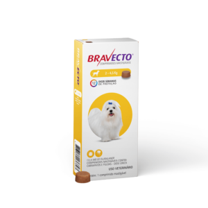 Bravecto Antipulgas e Carrapatos 2 a 4,5 kg para Cães 112,5 mg – 1 Comprimido