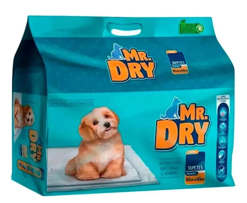 Tapete Higiênico Mr. Dry 60x60 cm – 30 Unidades