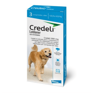 Antipulgas Credeli 900mg para Cães de 22 a 45kg – 3 Comprimidos