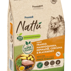 Ração Premier Nattu para Cães Adultos de Porte Pequeno Sabor Mandioquinha