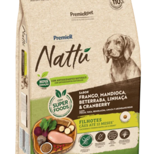 Ração Premier Nattu para Cães Filhotes Sabor Mandioca
