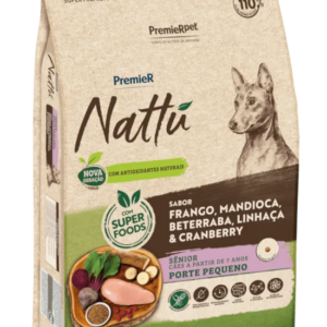 Ração Premier Nattu para Cães Sênior de Porte Pequeno Sabor Mandioca
