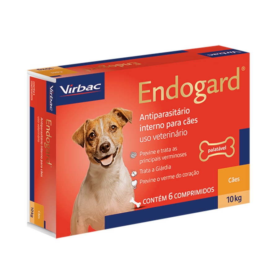 Vermífugo Endogard Para Cães até 10 kg – 6 Comprimidos