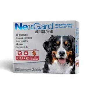 Antipulgas NexGard 136mg para Cães de 25,1 a 50kg – 3 Comprimidos