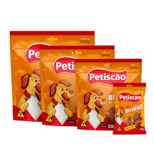 Snack Petiscão Bifinho Sabor Carne para Cães
