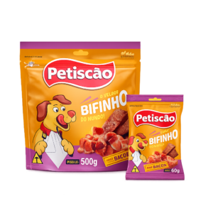 Snack Petiscão Bifinho Sabor Bacon para Cães